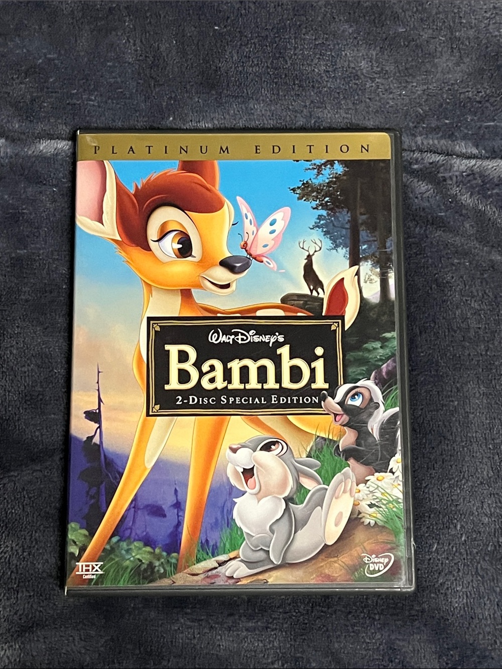 Disney Bambi DVD Back Cover — Green & Black Artwork